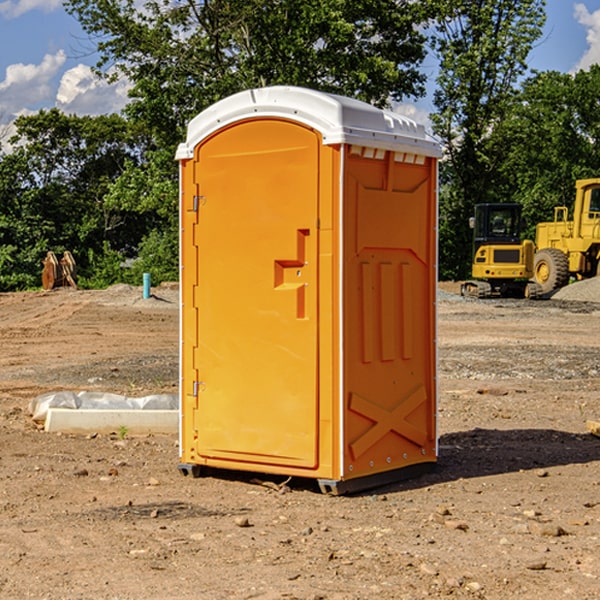 what is the maximum capacity for a single portable restroom in Adamsville